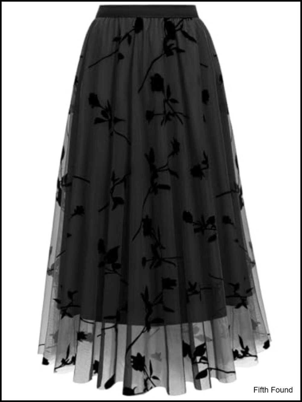 Tulle Midi Skirt High Waist A-Line Pleated Flowy Summer Skirt